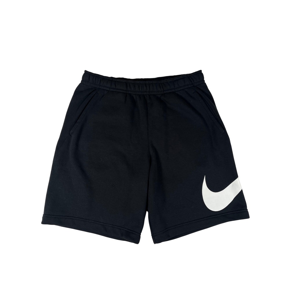 Nike BV2721-010 Mens Sportswear Swoosh Fleece Lined Shorts Black White Size M